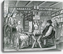 Постер Школа: Немецкая 18в. La Pharmacie Rustique, print made by Bartolomaus Hubner, 1774