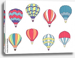 Постер Набор цветных воздушных шаров