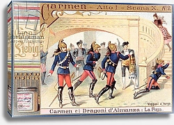 Постер Школа: Итальянская Decoration for Act I, Scene i of 'Carmen' by Georges Bizet