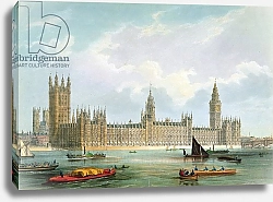 Постер Уокер Эдмунд The New Houses of Parliament, engraved by Thomas Picken published by Lloyd Bros. & Co., 1852