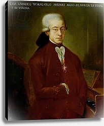 Постер Школа: Австрийская 18в. Portrait of Wolfgang Amadeus Mozart after 1770