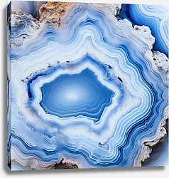 Постер Geode of blue agate stone 5