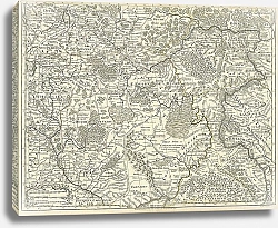 Постер Карта: центральная и южная части Российской Империи, 1745 г. 1