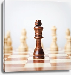 Постер Шахматные фигуры на доске