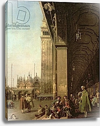Постер Каналетто (Giovanni Antonio Canal) Venice: Piazza di San Marco and the Colonnade of the Procuratie Nuove, c.1756