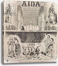 Постер Школа: Итальянская 19в Poster advertising a performance of 'Aida' by Verdi, 1872