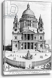 Постер Школа: Английская 18в. The West Prospect of St. Paul's Cathedral, engraved by R. Parr