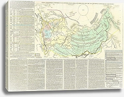 Постер Карта Российской Империи с географической, статистической, политической справкой, 1828 г. 1
