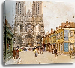 Постер Гельен-Лалю Эжен La Cathedrale de Reims Gouache
