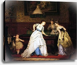 Постер Ladies Playing Billiard, 1869