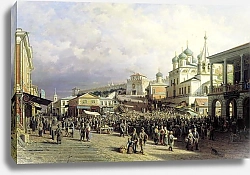 Постер Верещагин Петр Рынок в Нижнем Новгороде. 1872