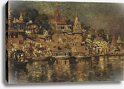 Постер Уикс Эдвин View of the Ghats at Benares, 1873 1
