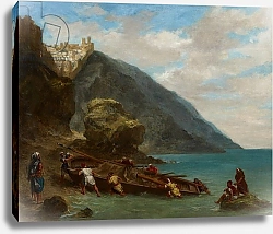 Постер Делакруа Эжен (Eugene Delacroix) View of Tangier from the Seashore, 1856-8