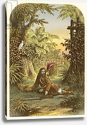 Постер Лидон Александр Robinson Crusoe awakened from sleep by his parrot