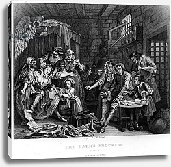 Постер Хогарт Уильям The Rake in Prison, plate VII, from 'A Rake's Progress'