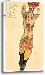 Постер Шиле Эгон (Egon Schiele) Stehender Rückenakt, 1910