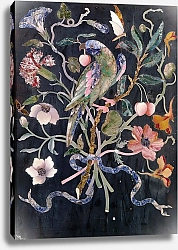 Постер Школа: Итальянская 18в A Parakeet in a Bouquet