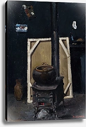 Постер Сезанн Поль (Paul Cezanne) Печка в мастерской