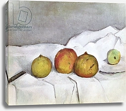 Постер Сезанн Поль (Paul Cezanne) Fruit on a Cloth, c.1890