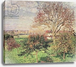 Постер Писсарро Камиль (Camille Pissarro) Autumn morning at Eragny, 1897