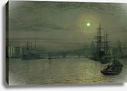 Постер Гримшоу Джон Аткинсон  Лондонский мост ночью