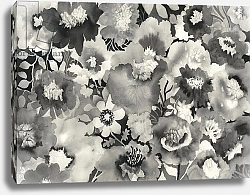 Постер Пушпарадж Нила (совр) floral in black and white