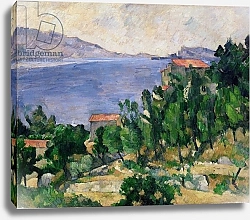 Постер Сезанн Поль (Paul Cezanne) View of Mount Marseilleveyre and the Isle of Maire, c.1882-85