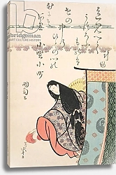 Постер Хокусай Кацушика Ono no Kamachi, from the series 'The Six Immortal Poets', c.1810