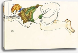 Постер Шиле Эгон (Egon Schiele) Kneeling woman, 1912