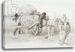 Постер Калдекотт Рэндольф Negroes loading Cotton Bales at Charleston