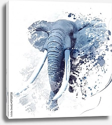 Постер Акварельный слон
