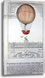 Постер Школа: Немецкая 18в. The Flight of Jacques Charles and Nicholas Robert from the Jardin des Tuileries, 1st December, 1783
