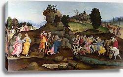 Постер Неизвестен Моисей высекает воду из скалы