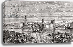 Постер Школа: Французская Marseilles during the 18th century, engraved by Pibaraud after Le Breton