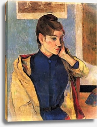 Постер Гоген Поль (Paul Gauguin) Портрет Мадлен Бернар