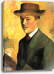 Постер Макке Огюст (Auguste Maquet) Автопортрет в шляпе