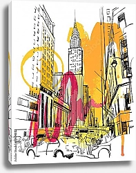 Постер Нью-Йорк скетч