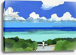 Постер Хируёки Исутзу (совр) The sea of Okinawa,2016、