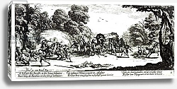 Постер Калло Жак The Attack on the Stagecoach, plate 8 from 'The Miseries and Misfortunes of War',  1633