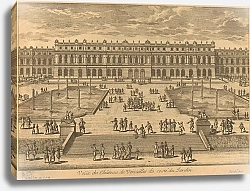Постер Перель Габриэль Вид на Версальский дворец со стороны сада