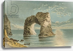 Постер Школа: Английская 19в. Arched Rock, Freshwater Bay--Isle of Wight