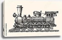 Постер Винтажный локомотив