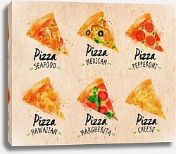 Постер Пицца разных видов