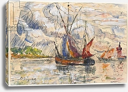Постер Синьяк Поль (Paul Signac) Fishing Boats in La Rochelle, c.1919-21