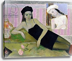 Постер Родер Эндре (совр) Antoinette and a detail from Balthus, 1994