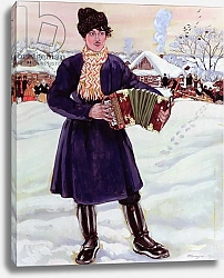 Постер Кустодиев Борис Shrove-tide, 1916