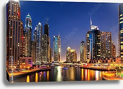 Постер Ночной Дубай, ОАЭ