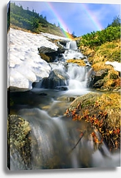 Постер Радуга над водопадом