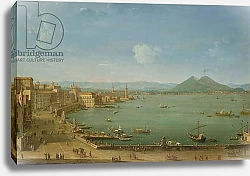 Постер Джоли Антонио View of Naples from the Bay with Mt. Vesuvius