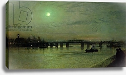 Постер Гримшоу Джон Аткинсон  Battersea Bridge, 1885
